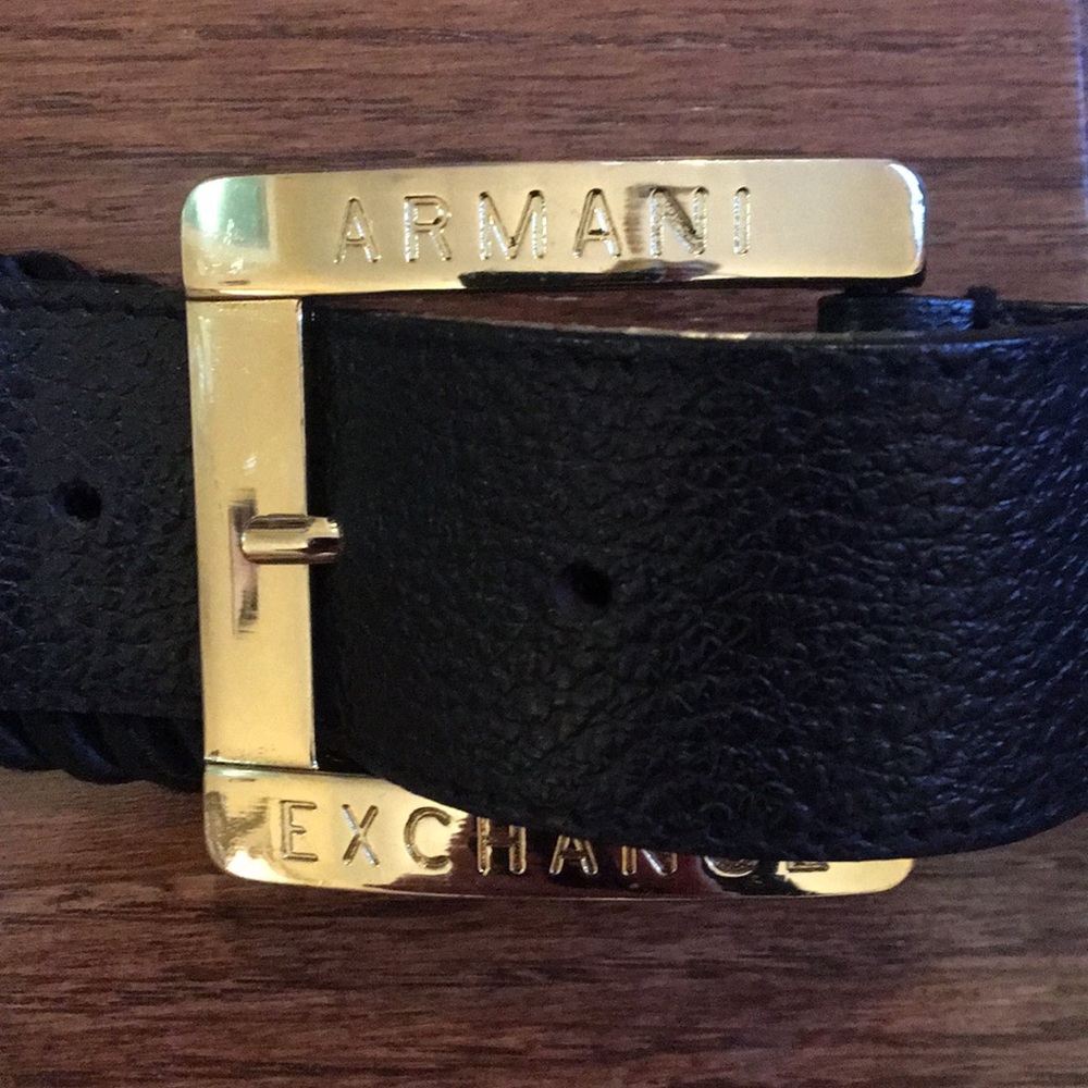 Black Armani Exchange Belt